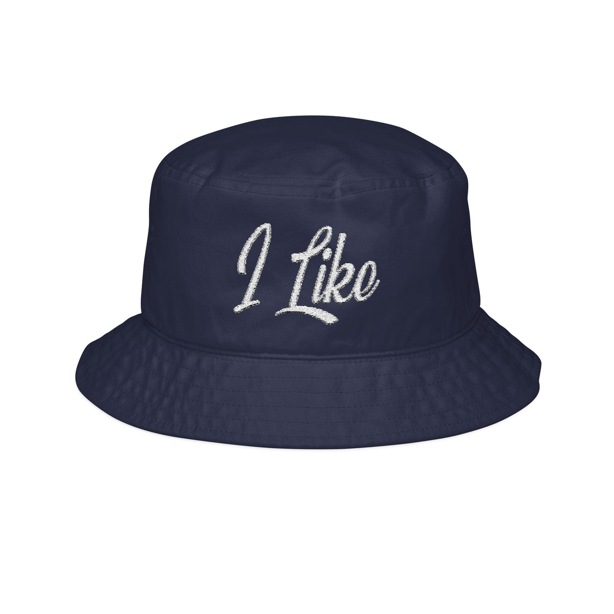 I Like — Embroidered Cotton Twill Bucket Hat