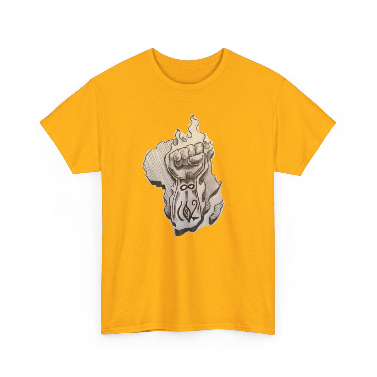 Alkebulan Rising — Fist & Flame Unisex Heavy Cotton Tee