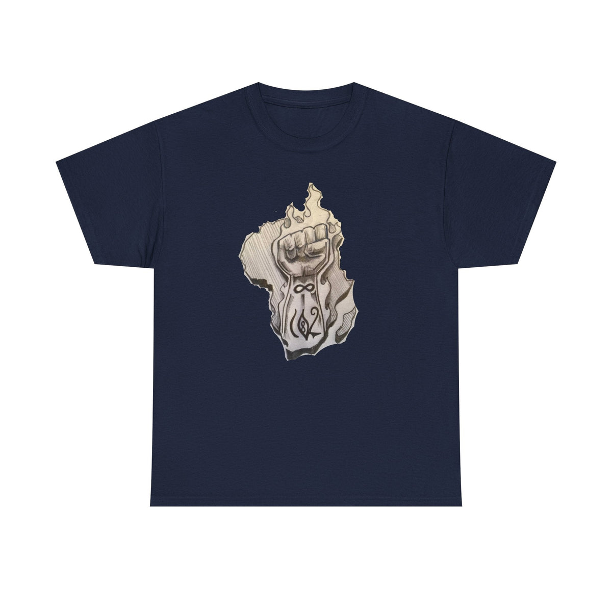 Alkebulan Rising — Fist & Flame Unisex Heavy Cotton Tee
