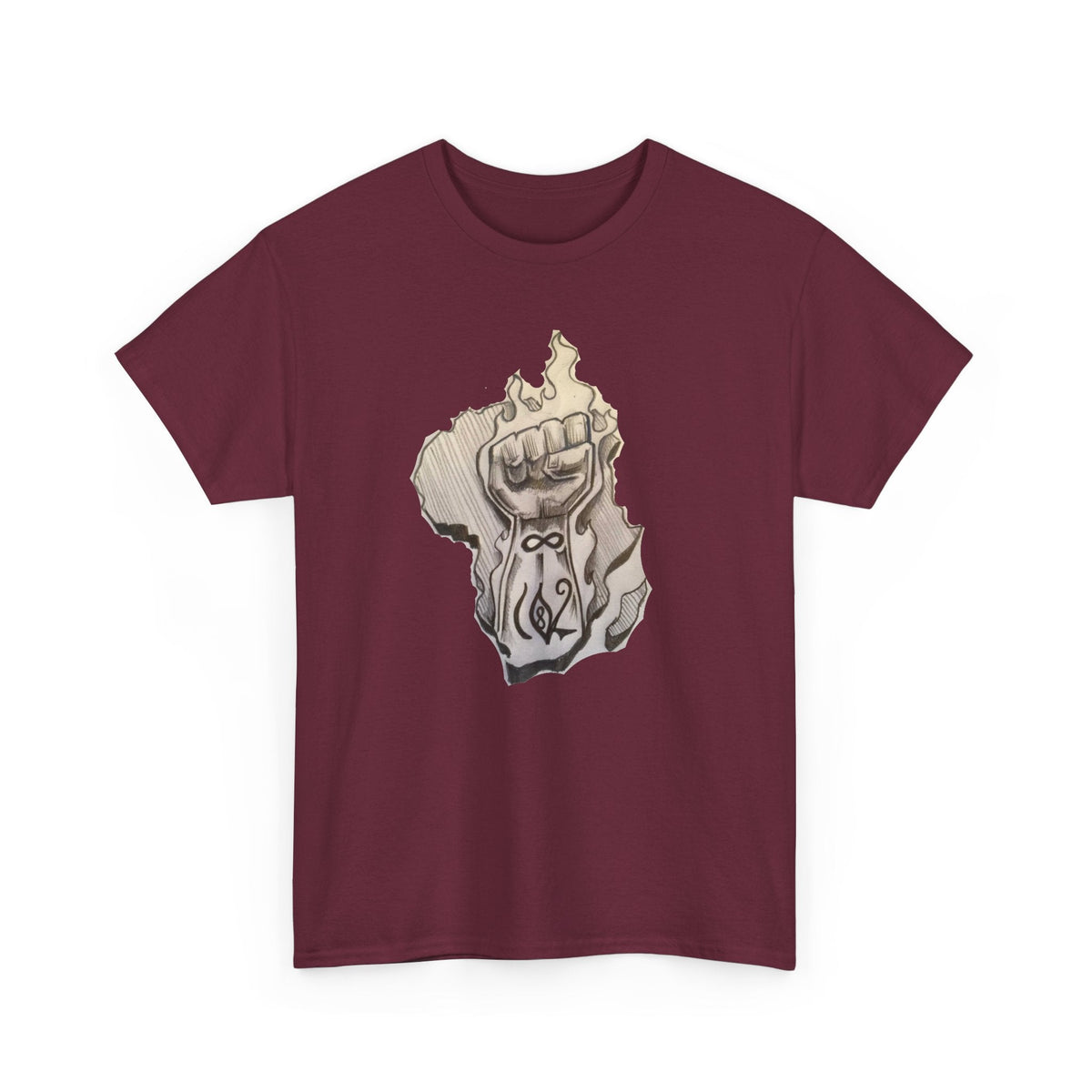 Alkebulan Rising — Fist & Flame Unisex Heavy Cotton Tee