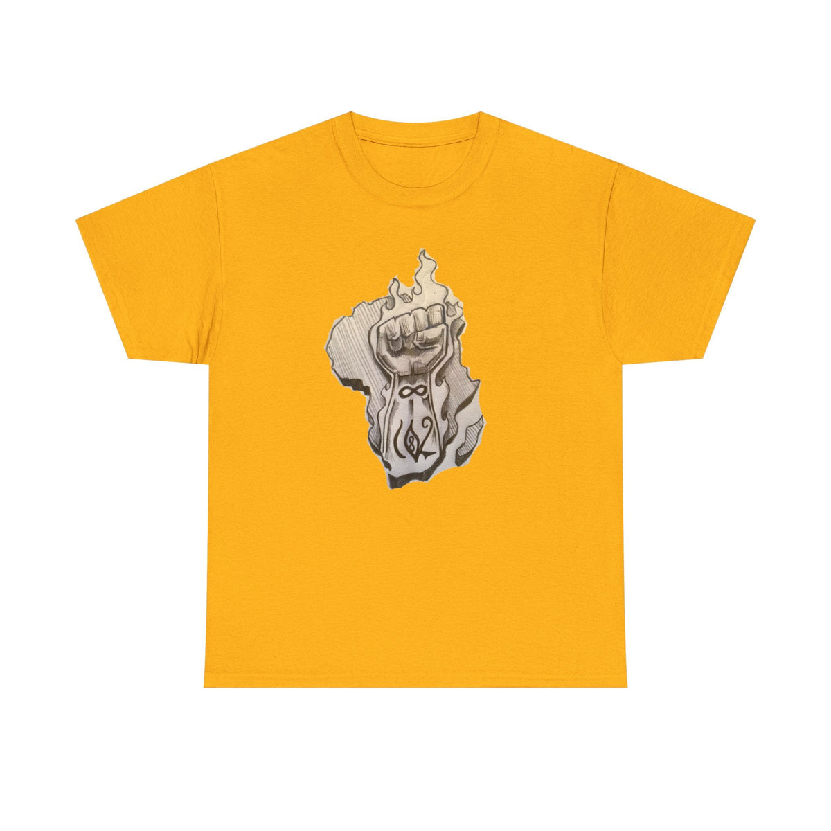 Alkebulan Rising — Fist & Flame Unisex Heavy Cotton Tee