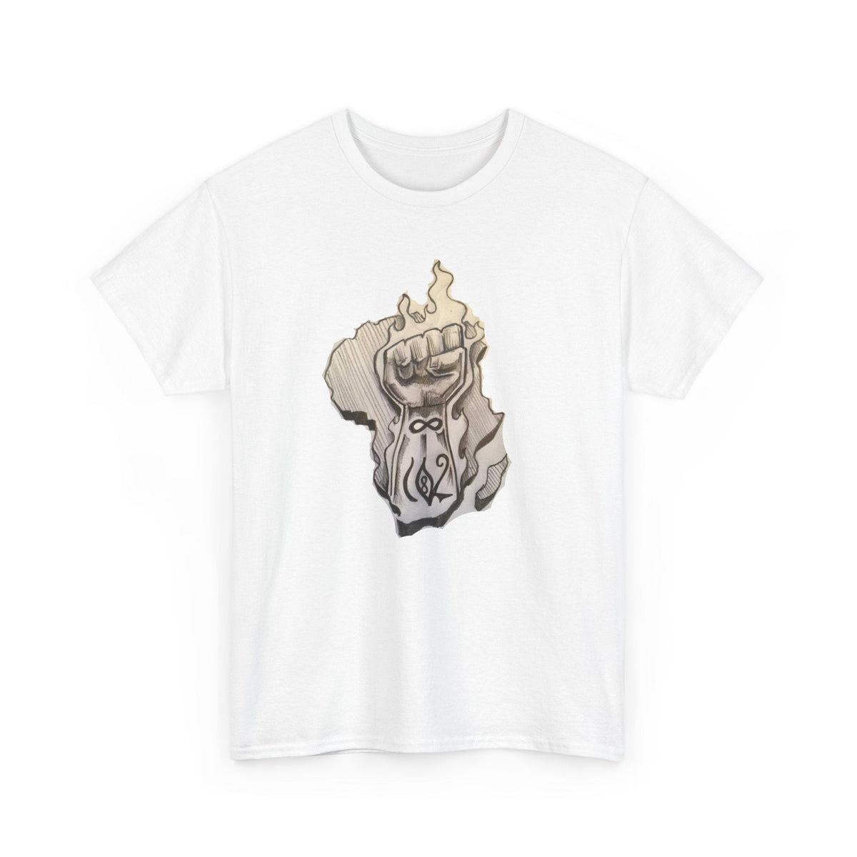 Alkebulan Rising — Fist & Flame Unisex Heavy Cotton Tee