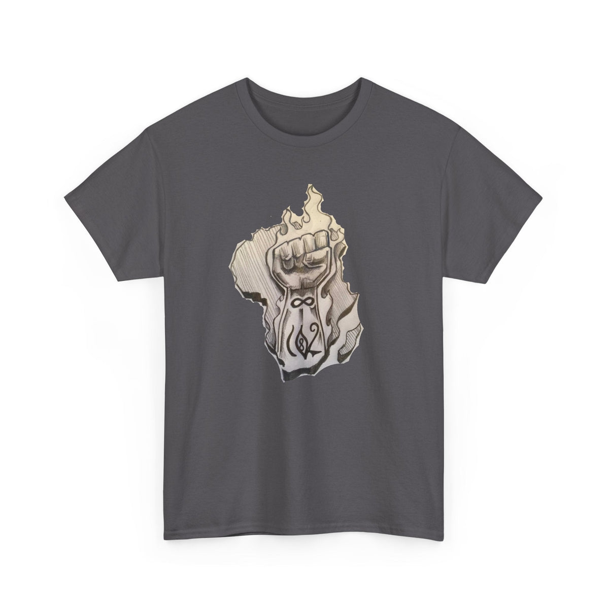 Alkebulan Rising — Fist & Flame Unisex Heavy Cotton Tee