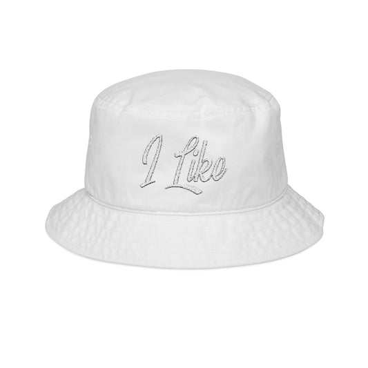 I Like — Embroidered Cotton Twill Bucket Hat