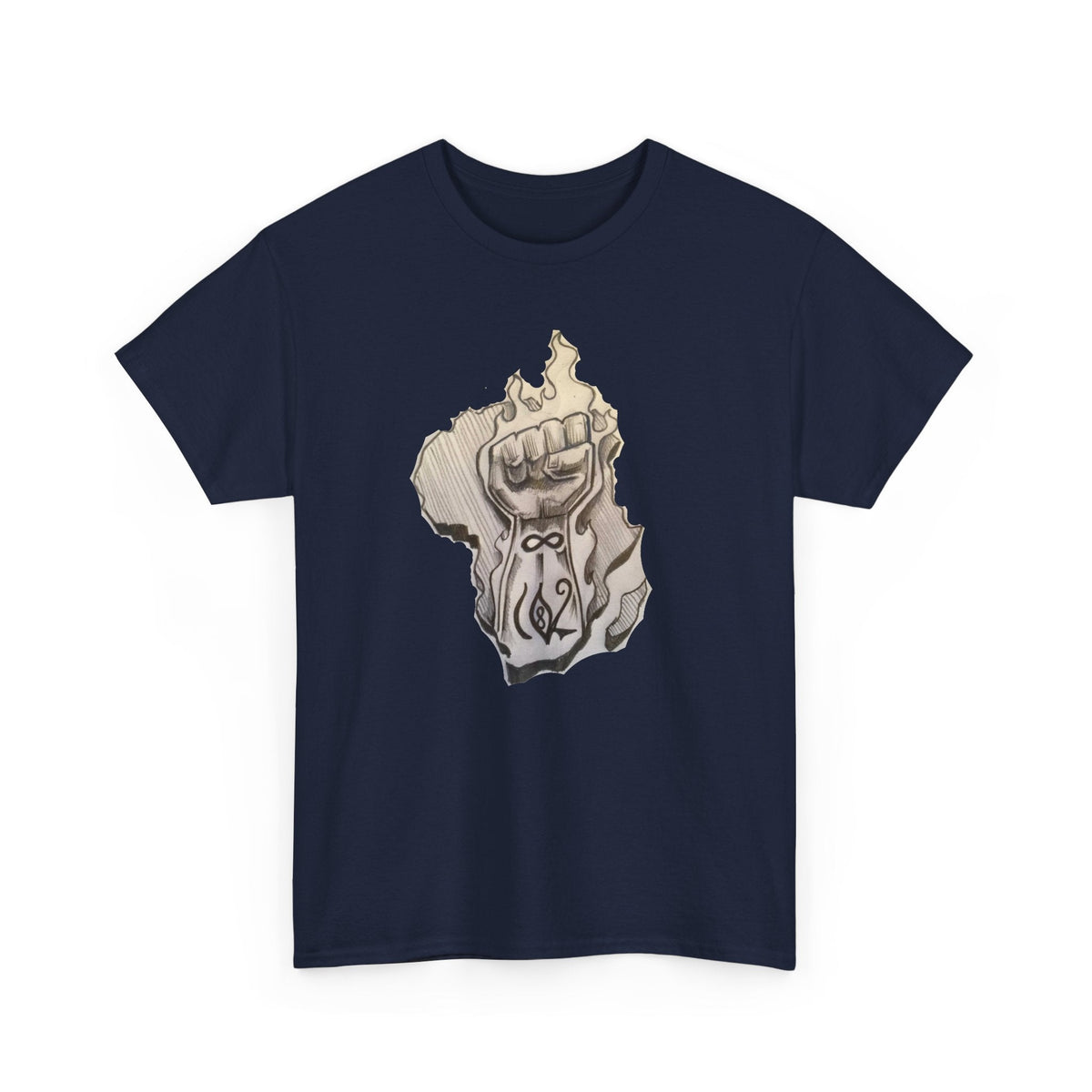 Alkebulan Rising — Fist & Flame Unisex Heavy Cotton Tee