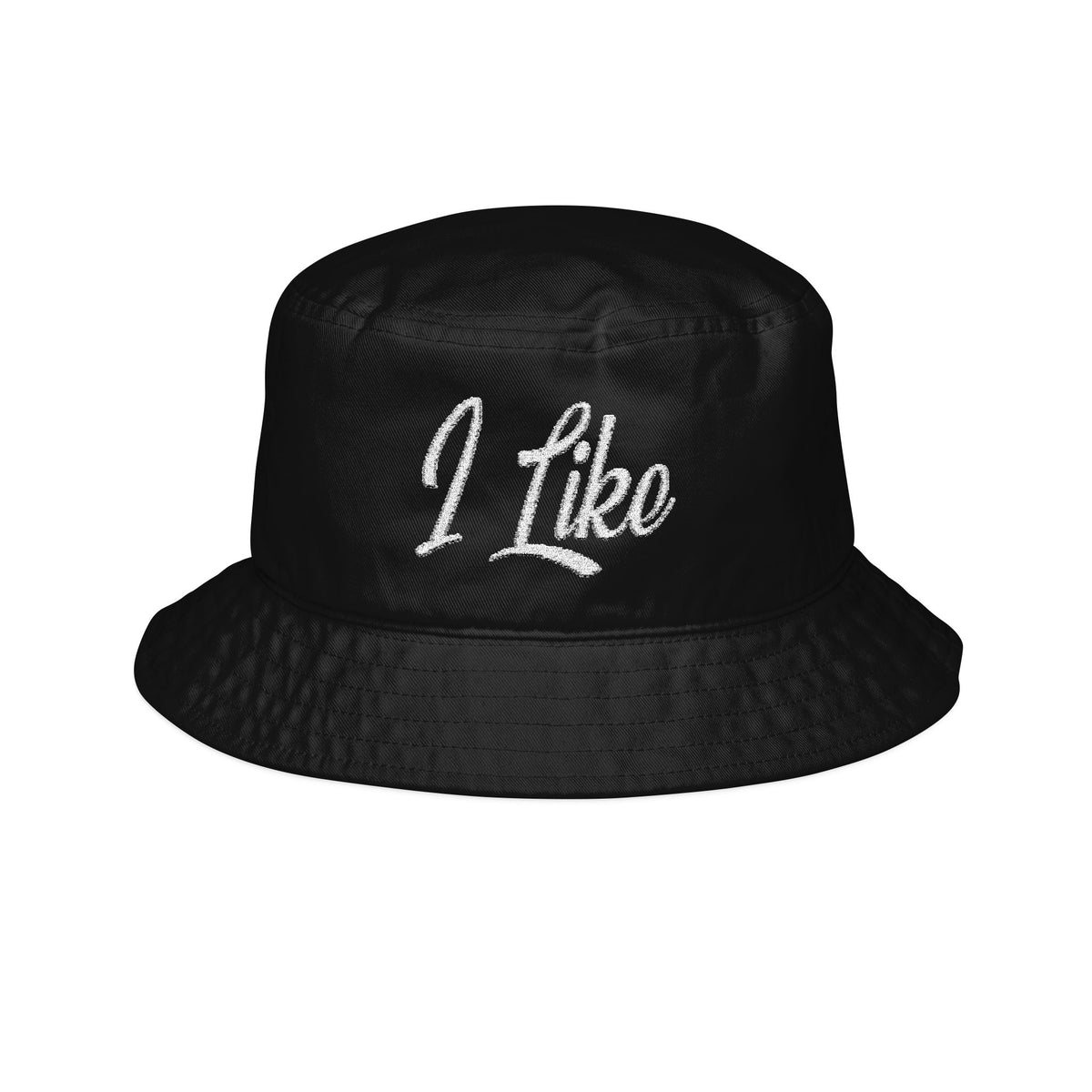 I Like — Embroidered Cotton Twill Bucket Hat