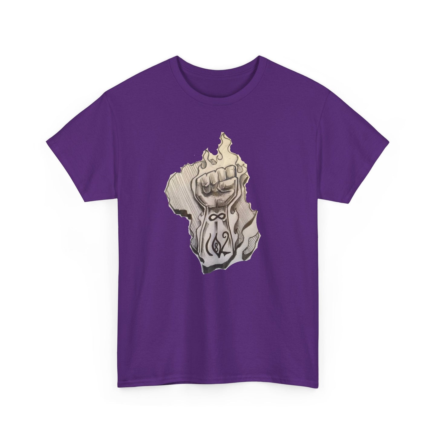 Alkebulan Rising — Fist & Flame Unisex Heavy Cotton Tee