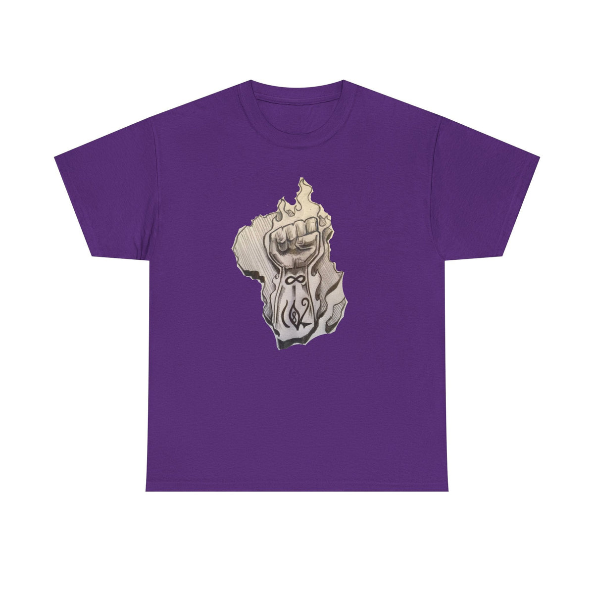Alkebulan Rising — Fist & Flame Unisex Heavy Cotton Tee