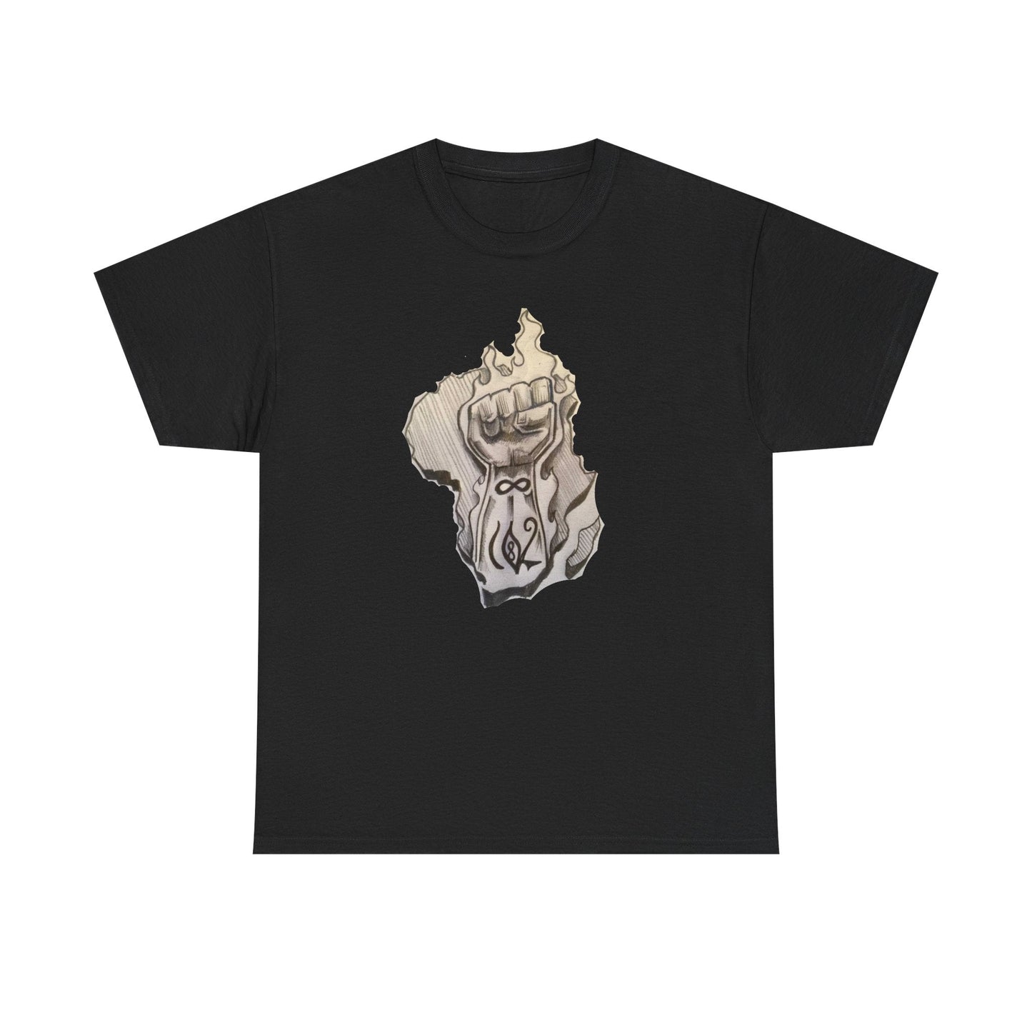Alkebulan Rising — Fist & Flame Unisex Heavy Cotton Tee