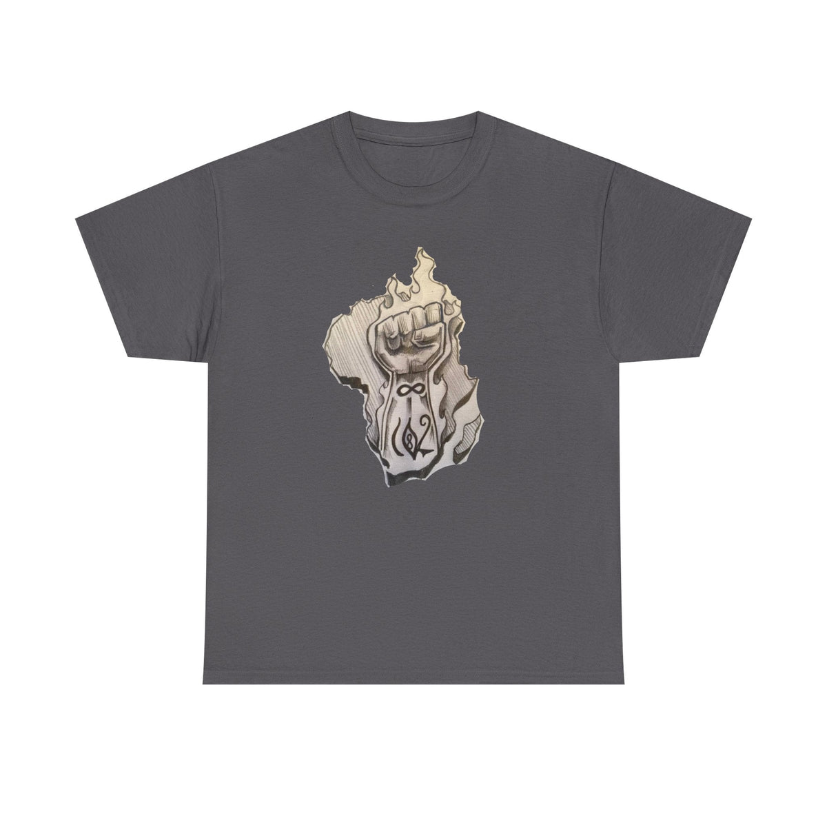 Alkebulan Rising — Fist & Flame Unisex Heavy Cotton Tee