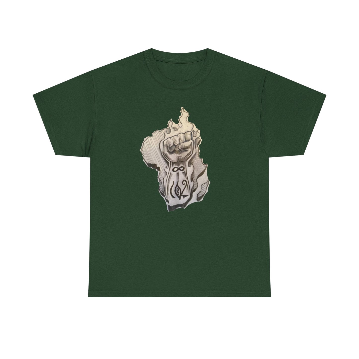 Alkebulan Rising — Fist & Flame Unisex Heavy Cotton Tee