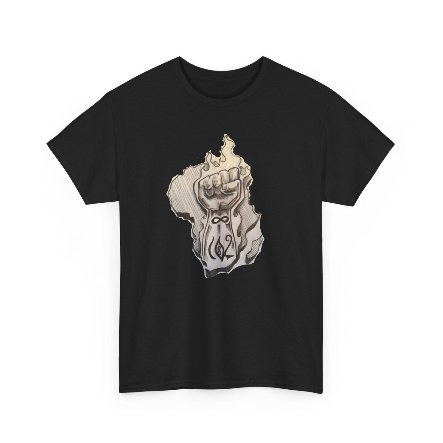 Alkebulan Rising — Fist & Flame Unisex Heavy Cotton Tee