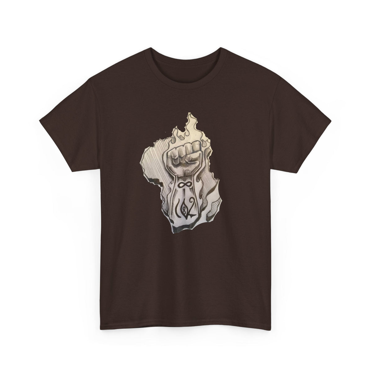 Alkebulan Rising — Fist & Flame Unisex Heavy Cotton Tee