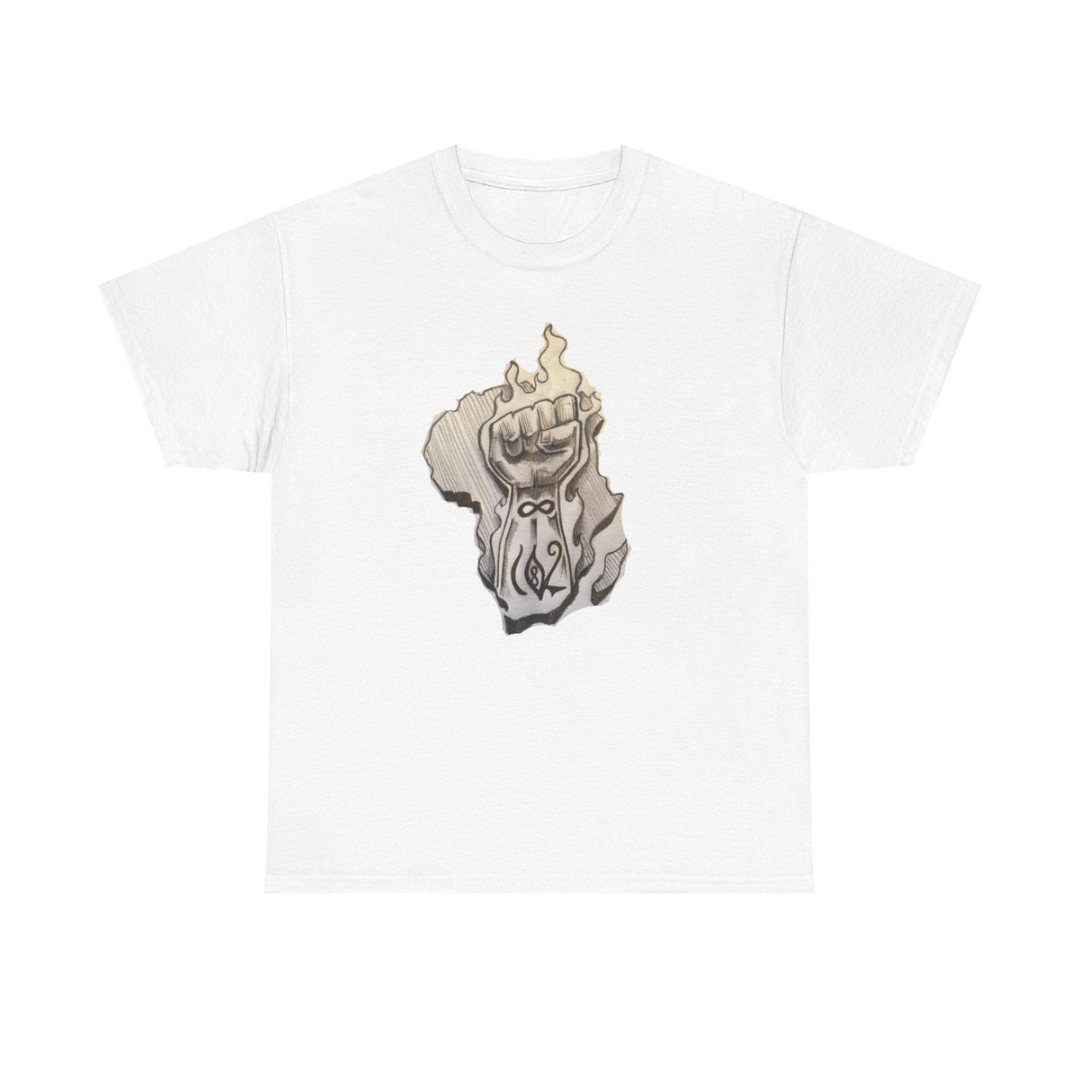 Alkebulan Rising — Fist & Flame Unisex Heavy Cotton Tee