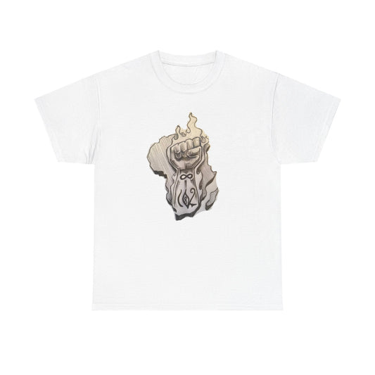 Alkebulan Rising — Fist & Flame Unisex Heavy Cotton Tee