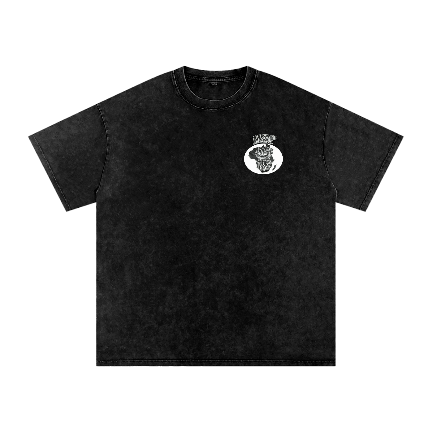 Snow Wash Heavyweight Oversized Tee — MSF Crest